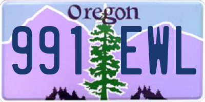 OR license plate 991EWL