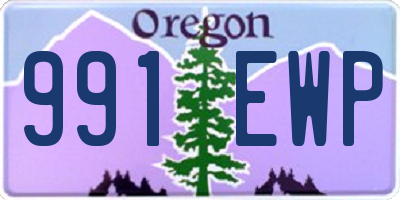 OR license plate 991EWP