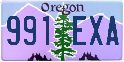 OR license plate 991EXA