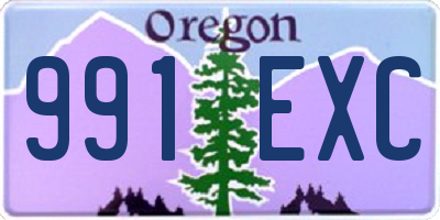 OR license plate 991EXC