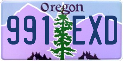 OR license plate 991EXD