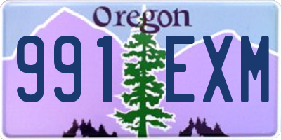 OR license plate 991EXM