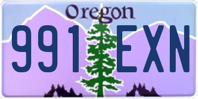 OR license plate 991EXN