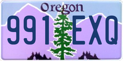 OR license plate 991EXQ
