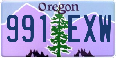 OR license plate 991EXW