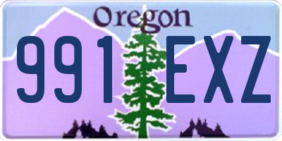 OR license plate 991EXZ