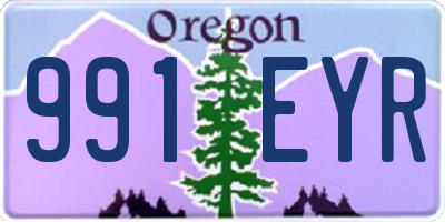 OR license plate 991EYR