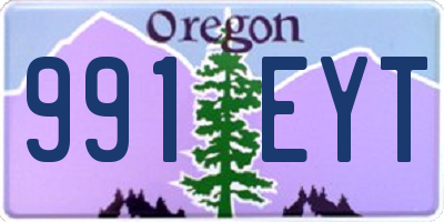 OR license plate 991EYT