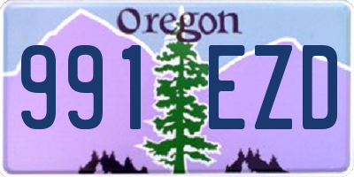 OR license plate 991EZD