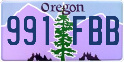OR license plate 991FBB