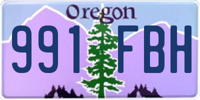 OR license plate 991FBH