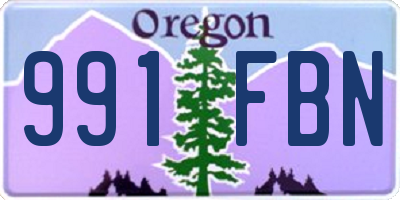 OR license plate 991FBN