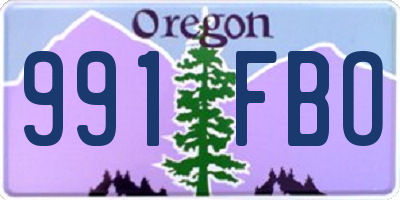 OR license plate 991FBO