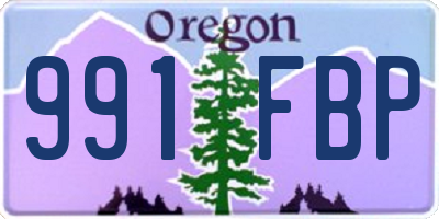 OR license plate 991FBP
