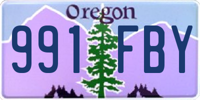 OR license plate 991FBY