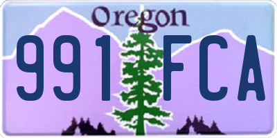 OR license plate 991FCA