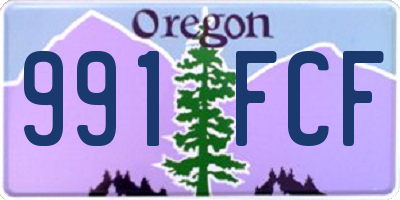OR license plate 991FCF