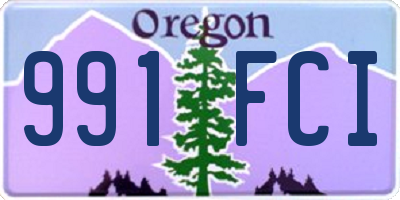 OR license plate 991FCI