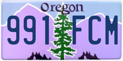 OR license plate 991FCM