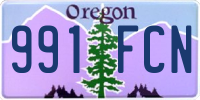 OR license plate 991FCN