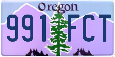 OR license plate 991FCT