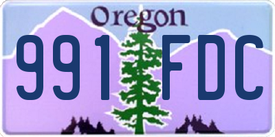 OR license plate 991FDC