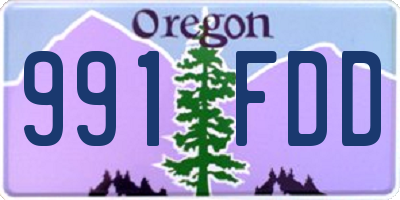OR license plate 991FDD