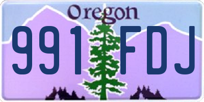 OR license plate 991FDJ