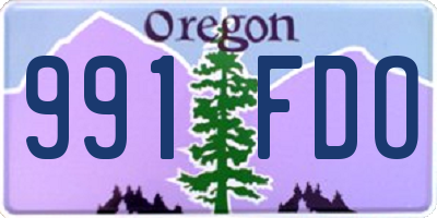 OR license plate 991FDO