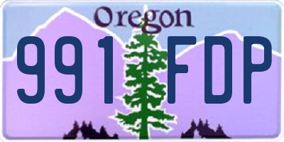 OR license plate 991FDP