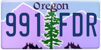 OR license plate 991FDR