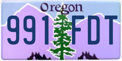 OR license plate 991FDT