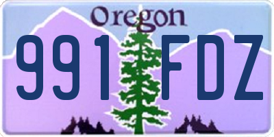 OR license plate 991FDZ