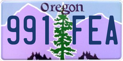 OR license plate 991FEA