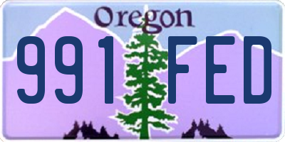 OR license plate 991FED