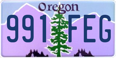 OR license plate 991FEG