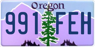 OR license plate 991FEH