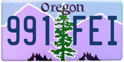 OR license plate 991FEI