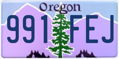 OR license plate 991FEJ