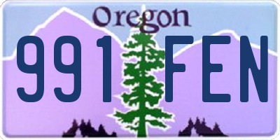 OR license plate 991FEN