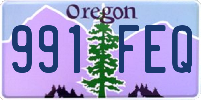 OR license plate 991FEQ