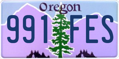 OR license plate 991FES