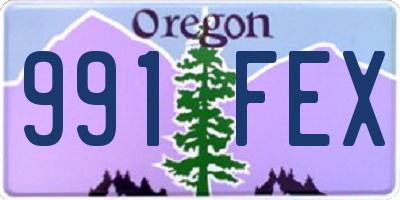 OR license plate 991FEX