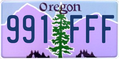 OR license plate 991FFF