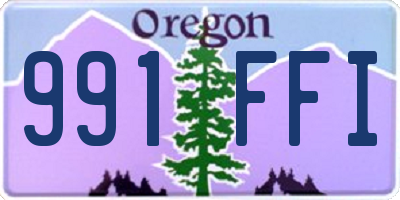 OR license plate 991FFI