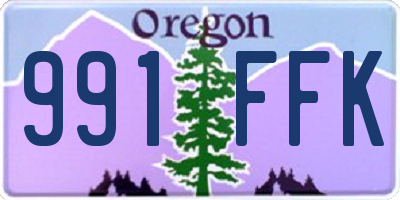 OR license plate 991FFK