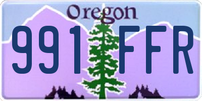 OR license plate 991FFR