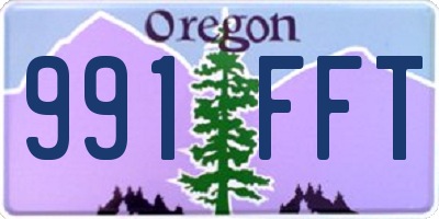 OR license plate 991FFT
