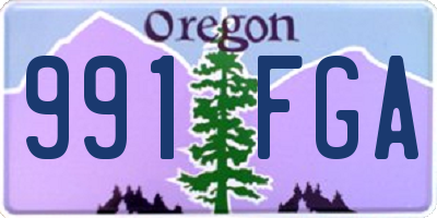 OR license plate 991FGA