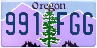 OR license plate 991FGG